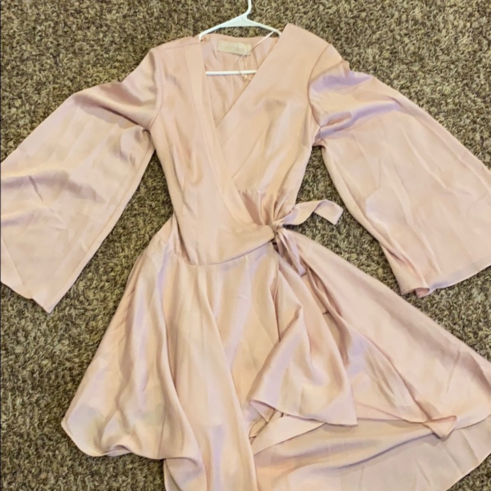Blush wrap dress